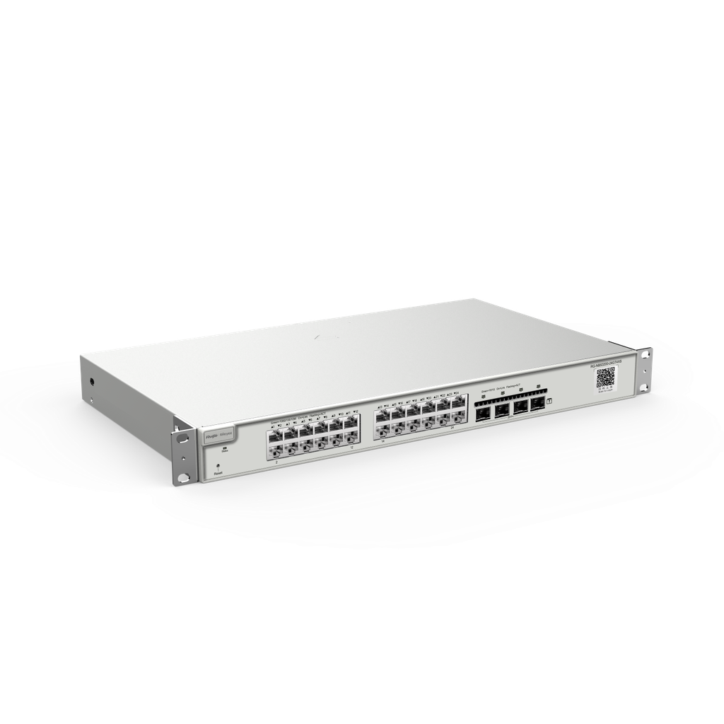 24-Port L2 Managed 10G Switch, 24 Gigabit RJ45 Ports, 4 *10G SFP+ Slots,19-inch Rack-mountable Steel Case