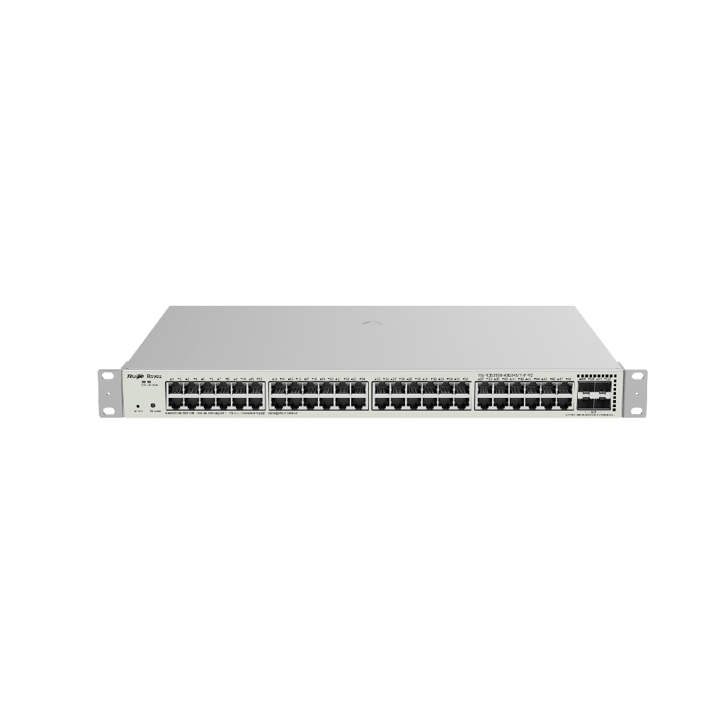 سويتش 48 منفذ مدار من روجي من الطبقة الثانية مع 4 منافذ رفع (Uplink) بسرعة 1G.