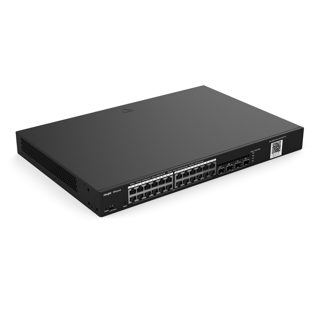 سويتش جيجابت في الثانية 24 منافذ و 4SFP- POE -و كلاود مدى الحياة من Reyee

