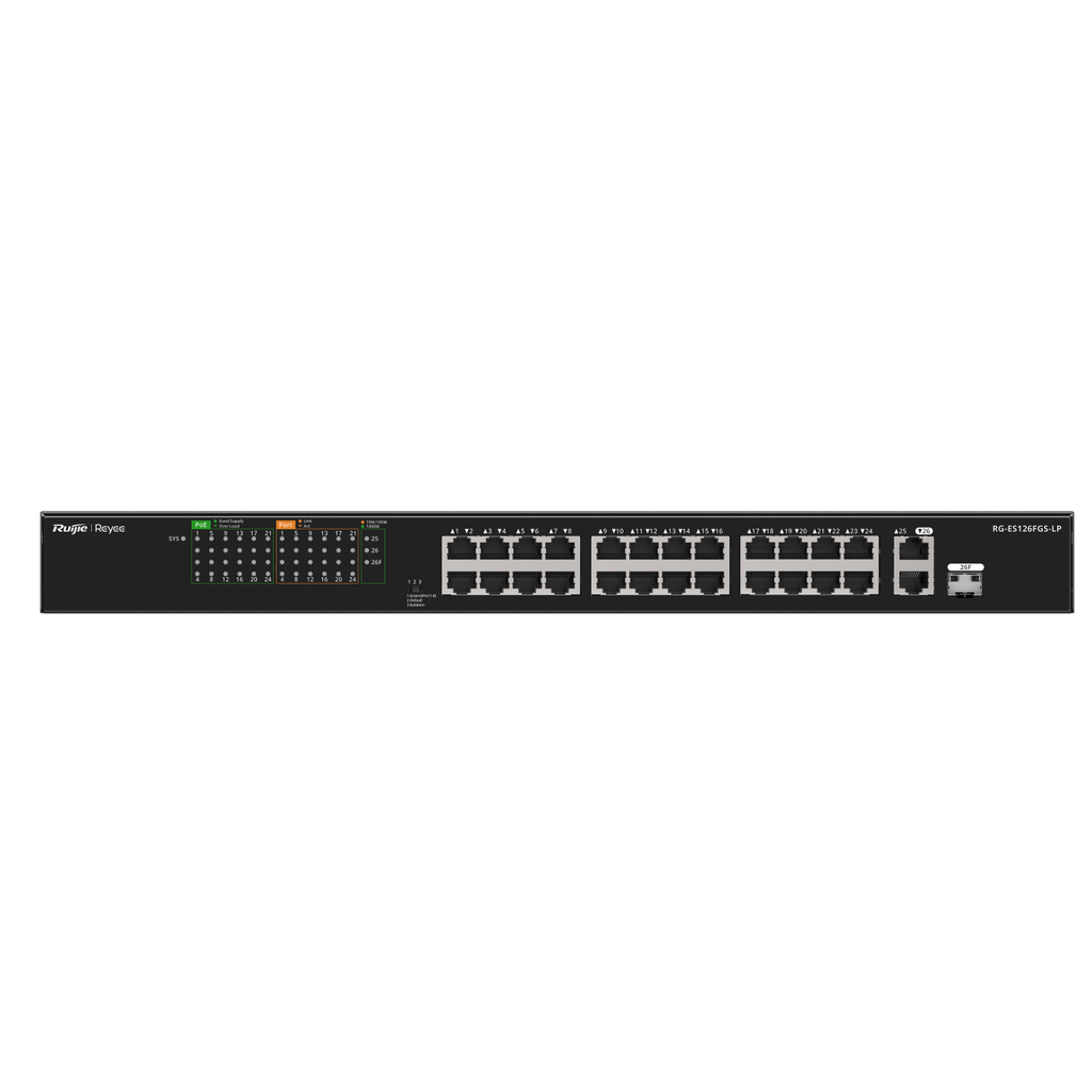 Ruijie RG-ES126S-LP 24-Port Unmanaged POE Switch