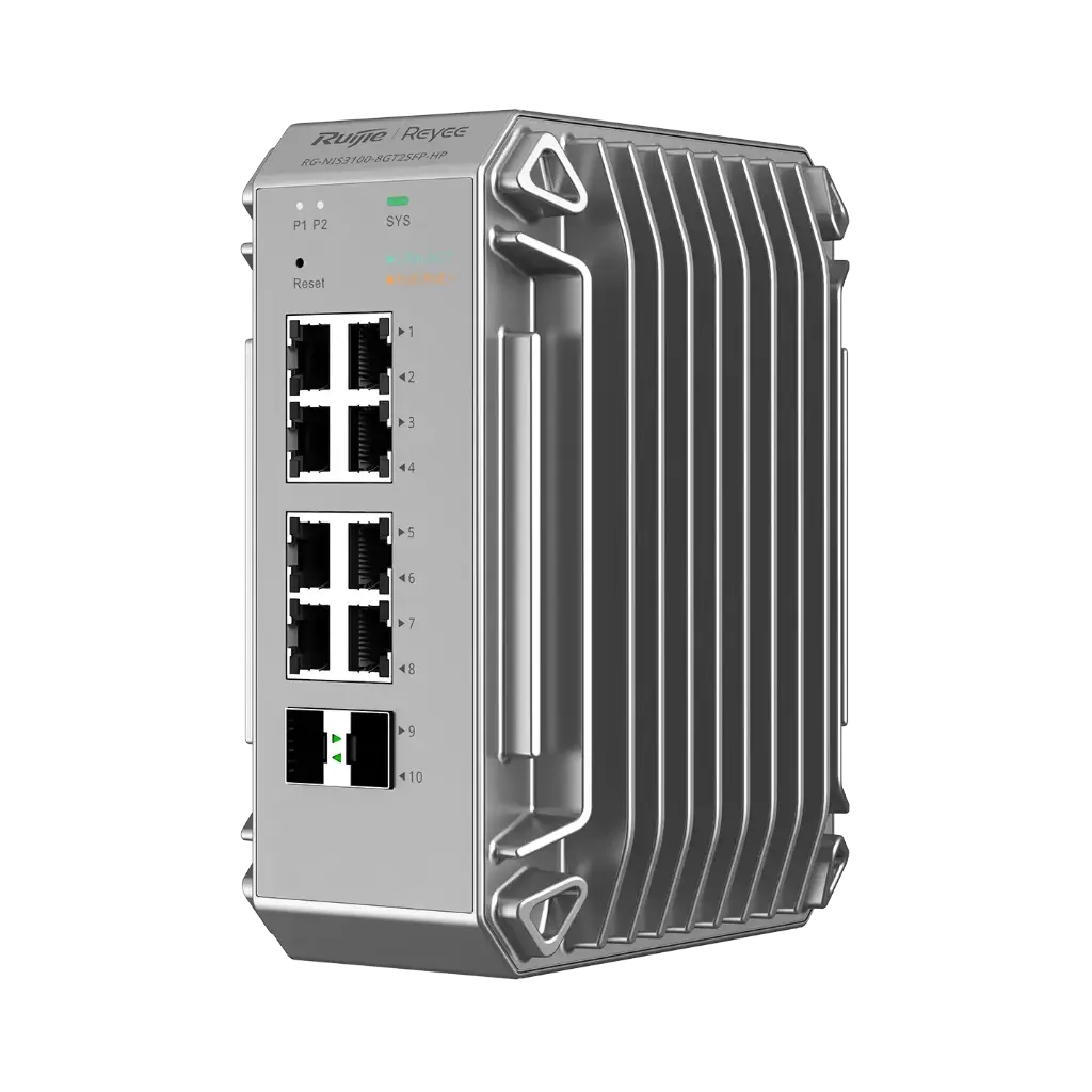 Ruijie True Industrial-Grade 2SFP Switch is specially designed for harsh environments.