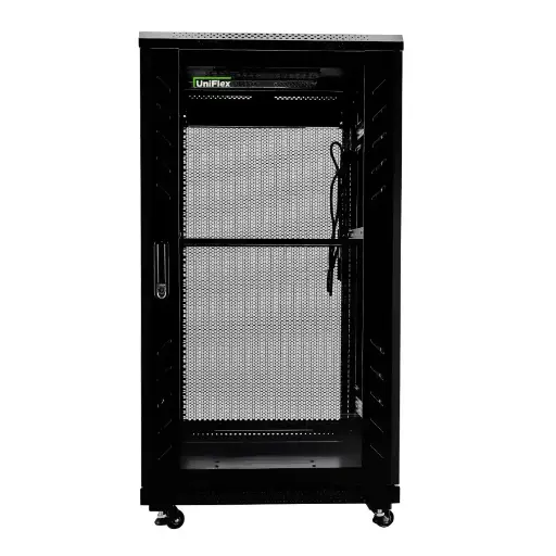 [UFX-37U-600*800] UniFlex Floor Standing Rack 37U 600*800mm with 4-fans and side locks