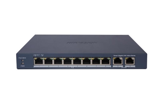 [DS-3E1510P-EI(O-STD)] HIKVISION, 8 Port Gigabit Smart POE Switch
