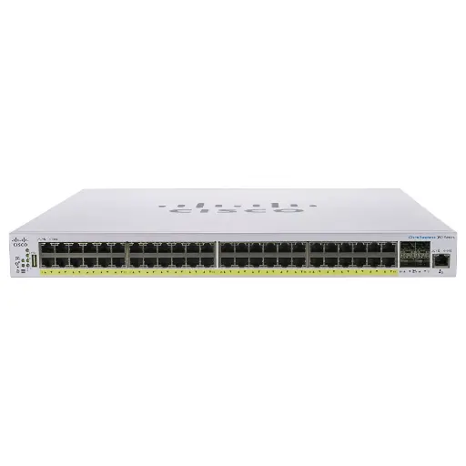 [CBS350-48p-4G] محول شبكة سيسكو جيجابت مدعوم بـ PoE + مع 48 منفذ و4 منافذ SFP