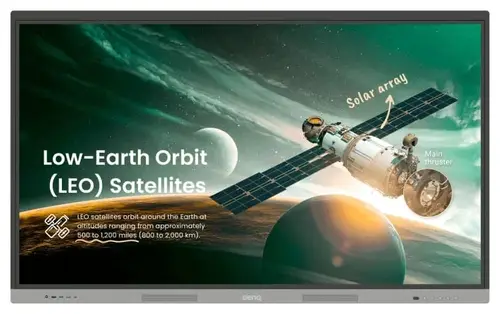 [RE6503А] شاشة تفاعلية من سلسلة Essential من نوع BenQ RE6503A، بحجم 65 بوصة، وبدقة 4K، مع نظام أندرويد مدمج.