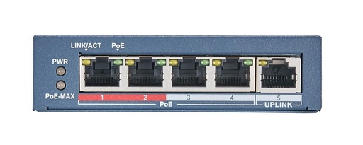 [DS-3E0105P-E/M(B)(O-STD)] HIKVISION LONG REACH 4 PORT POE SWITCH UP TO 250 METERS,  58 WATTS