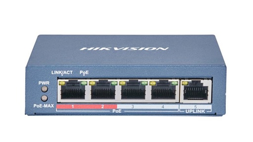 [DS-3E0105P-E(B)(O-STD)] سويتش من هيكفيجن4 منفذ إيثرنت سريع غير مدار POE
