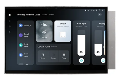 [NEXSC-B-10] 10.1" Touch Control Panel with zigbee smart home gateway + Music center+Intercom display 3 in 1 with Alexa built-in