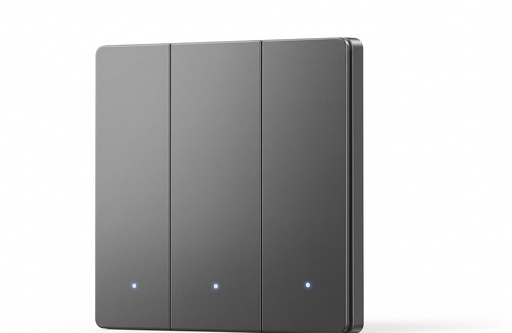 [NEXSW-MB-3G-Z] This 16-amp smart button switch with N/L, 3-gang connection, and black finish provides practical and stylish control for lighting or smart devices.