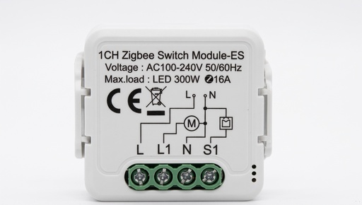 [NEXRE-1G-Z] وحدة مفتاح ذكي Zigbee بتوصيلNوL، أحادية (1Gang) وبقدرة16أمبير، تتيح تحويل المفاتيح التقليدية الحالية إلى مفاتيح ذكية، وتعمل بجهد AC 100–240فولت/50–60 هرتز للتحكم الذكي بالإضاءة والأجهزة الكهربائية.