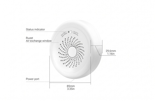 [NEXSE-GG-Z] كاشف تسرب غاز ذكي يعمل بتقنية Zigbee، مخصّص الاكتشاف غاز الطبيعي(الميثان)، يوفّر إنذارًا مبكرًا لتعزيز السلامة وإمكانية الربط مع أنظمة المنزل الذكي
