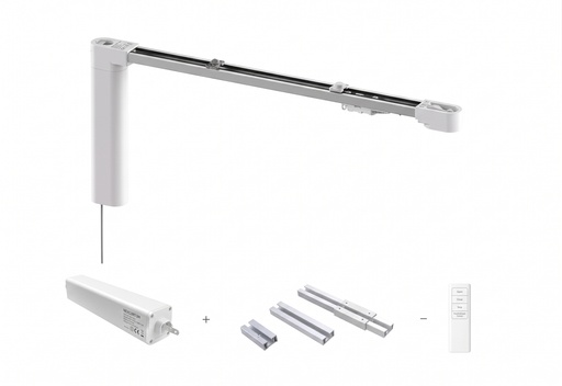 [NEXCURT-KIT-5M- Z-C] 5m Track of 82 Style Smart Curtain Kit (curtain motor + remote control + track + accessories)