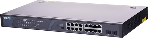 [RG-ES118GS-P] 16 x 1000M copper ports and 2 x 1000M uplink SFP combo ports: 16 ports for PoE/PoE+, with the maximum PoE power up to 247 W; unmanaged switch;
