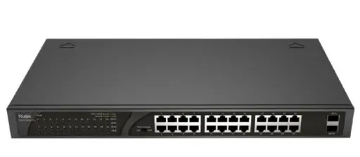 [RG-ES126G-LP-L] 24 Port 2 SFP POE Gigabit Switch