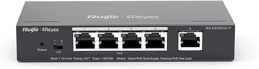 [RG-ES205GC-P] Reyee 5 Ports Gigabit Switch POE and Lifetime Cloud
