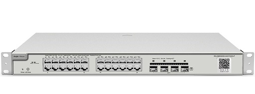 [RG-NBS3200-24GT4XS] 24-Port L2 Managed 10G Switch, 24 Gigabit RJ45 Ports, 4 *10G SFP+ Slots,19-inch Rack-mountable Steel Case