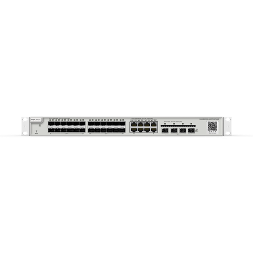 [RG-NBS5200-24SFP/8GT4XS] 24-Port SFP L2+ Managed 10G Switch, 24 SFP Slots, 8 Gigabit RJ45 Combo Ports,4 *10G SFP+ Slots,19-inch Rack-mountable Steel Case, Static Routing