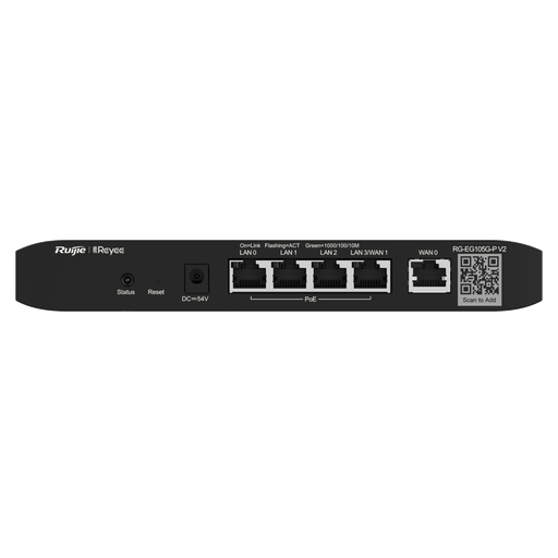 [RG-EG105G-P] راوتر جيجابت في الثانية 5 منافذ يدعم دمج خطين POE و كلاود مدى الحياة من Reyee
