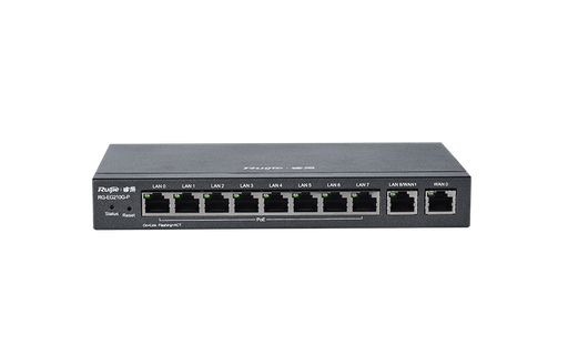 [RG-EG210G-P] راوتر جيجابت في الثانية 10 منافذ يدعم دمج أربع خطوط و POE و كلاود مدى الحياة من Reyee

