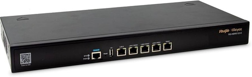 [RG-NBR6120-E] 5x10/100/1000 Base-T ports, 1 USB port and 1 Console port; 200 recommended concurrent clients, 600 Mbps maximum throughput ; support Ruijie Cloud app and Ruijie Cloud platform management.
