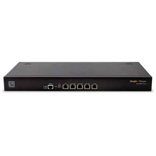 [RG-NBR6120-E] 5x10/100/1000 Base-T ports, 1 USB port and 1 Console port; 200 recommended concurrent clients, 600 Mbps maximum throughput ; support Ruijie Cloud app and Ruijie Cloud platform management.
