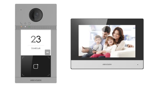 [DS-KIS604-P(C)] Intercom set consisting of an external bell and an internal screen