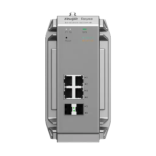 [RG-NIS3100-4GT2SFP-HP] سويتش Ruijie True من الدرجة الصناعية مع 4 POE 2SFP مصمم خصيصًا للبيئات القاسية