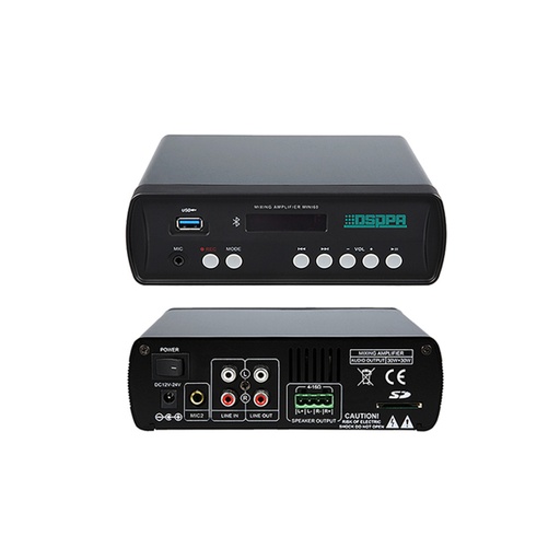 [MINI60] مكبر صوت رقمي صغير 2 × 30 واط , مزود بـ USB وبلوتوث, 4-16 أوم من ديسبا